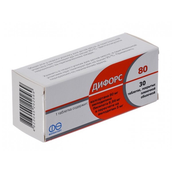 Difors 80-160mg 30 tablets